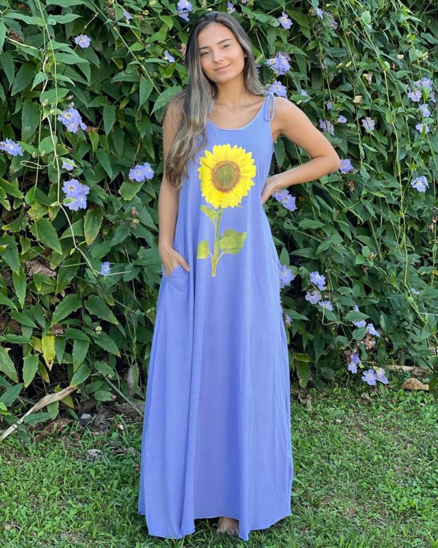 Vestido longo amarração