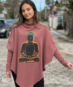 Poncho marrom Buddha