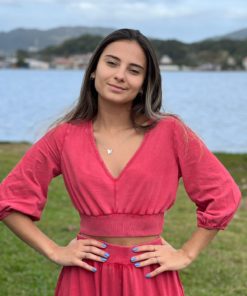 Cropped ribana vermelho